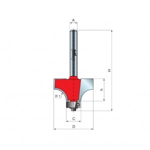 34-10308 Фреза концевая FREUD Pro 34-10308 R=3 полуштап с подшипником