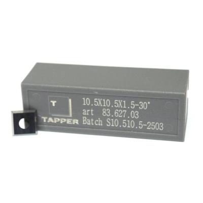 Нож сменный для фрез 10.5х10.5х1.5 Z4 30° T03 по ДСП, МДФ, HDF 83.627.03 Tapper