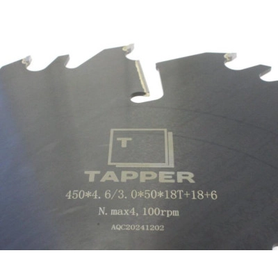 Пильный диск по дереву 450 х 50 х 4.6/3.0 z18+18+6 TR4554318F TAPPER