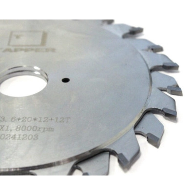 Пильный диск по ЛДСП подрезной 125x20x2.8-3.6 Z=12+12 TR1251212PR TAPPER