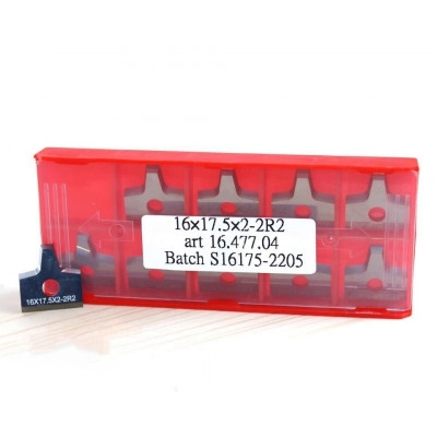 Пластина 16х17.5х2 2R2 T04 на станок Brandt 16.477.04 Tapper