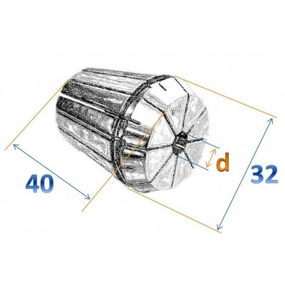 Цанга ER32 d=8-7 мм