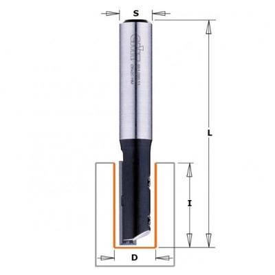 Фреза со сменным ножом пазовая Z1 S8 8×20 RH 651.080.11 CMT