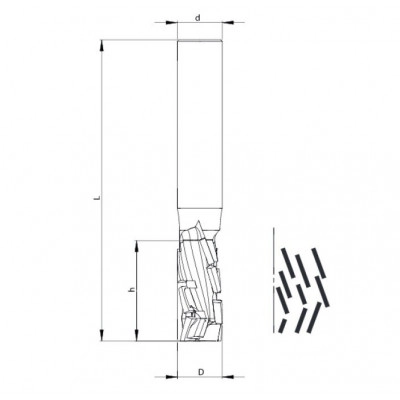 Алмазная фреза NESTING 12*25 L=75 S=12 z=3+3 DIA 2.2 FABA TDT0151.5010