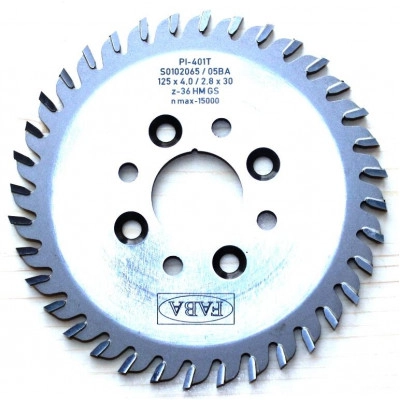 Диск пазовый 125*4.0/2.8*30 Z=36 GS (8 отв. 6.5*48 4pr 4le) FABA S0102065