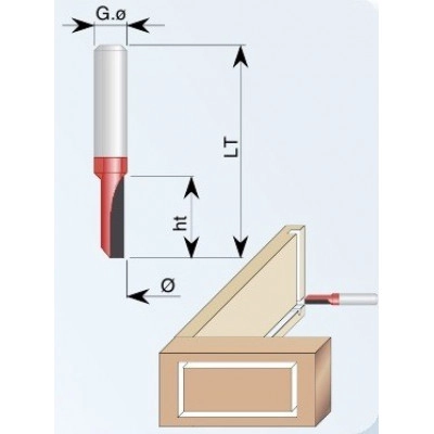 Фреза пазовая прямая 3х10х50 S8 1090 Gamma Zinken
