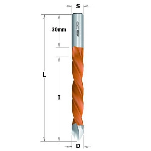 381.050.11 Сверло HW для присадочного станка 5x70x115 Z=2 S=10×30 RH CMT