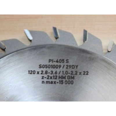 Диск подрезной PI-405S 120*2.8-3.6*22 Z12+12 GM FABA S0501009