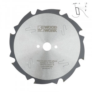 Пильный диск по фиброцементу 184х20_2.4/1.6 Z8 PCD алмазный 21.184.08 WOODWORK