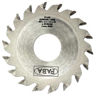 Диск пазовый 100х30_4.0/3.0 z18 GM PI-401 FABA S0100005