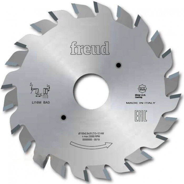 Диск подрезной LI16M AA3 120х2.8-3.6/2.2х20 Z12+12 Freud
