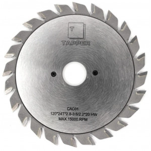 Пильный диск 120х20_2.8-3.6 z=12+12 ATB подрезной TR122012 TAPPER