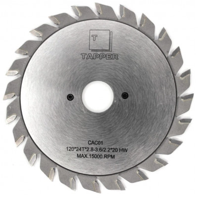 Пильный диск 120х20_2.8-3.6 z=12+12 ATB подрезной TR122012 TAPPER