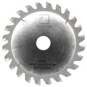 Пильный диск 120х20_3.0-4.0 z=24 K подрезной TR122024 TAPPER