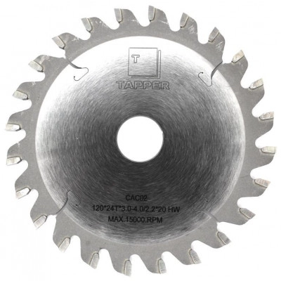Пильный диск 120х20_3.0-4.0 z=24 K подрезной TR122024 TAPPER