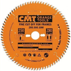 285.580.10M Диск пильный 250x30x3,0/2,5 10º 20º ATB Z=80 CMT